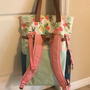 cloud island floral fields diaper bag